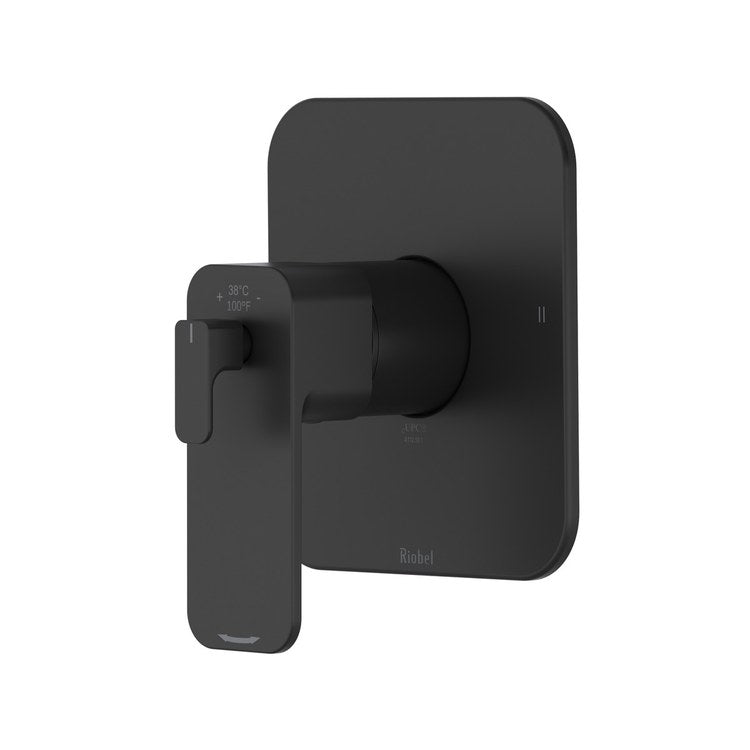 Thermostatic and Pressure Balance Valve Trim Equinox 2 Functions 2 Lever Black CEC 1/2 Inch ADA - Image 1