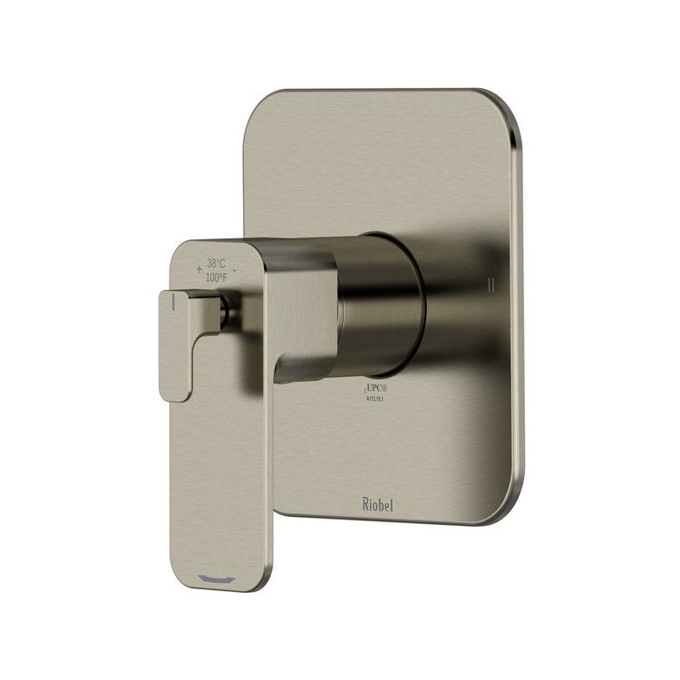 Thermostatic and Pressure Balance Valve Trim Equinox 2 Functions 2 Lever Brushed Nickel CEC 1/2 Inch ADA - Image 1