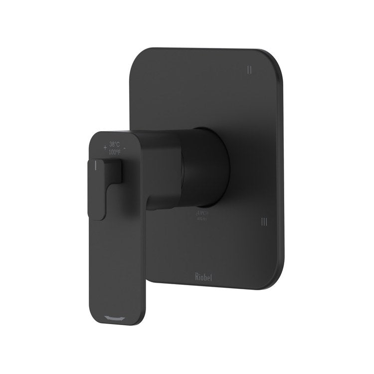 Thermostatic and Pressure Balance Valve Trim Equinox 5 Functions 2 Lever Black 1/2 Inch ADA - Image 1