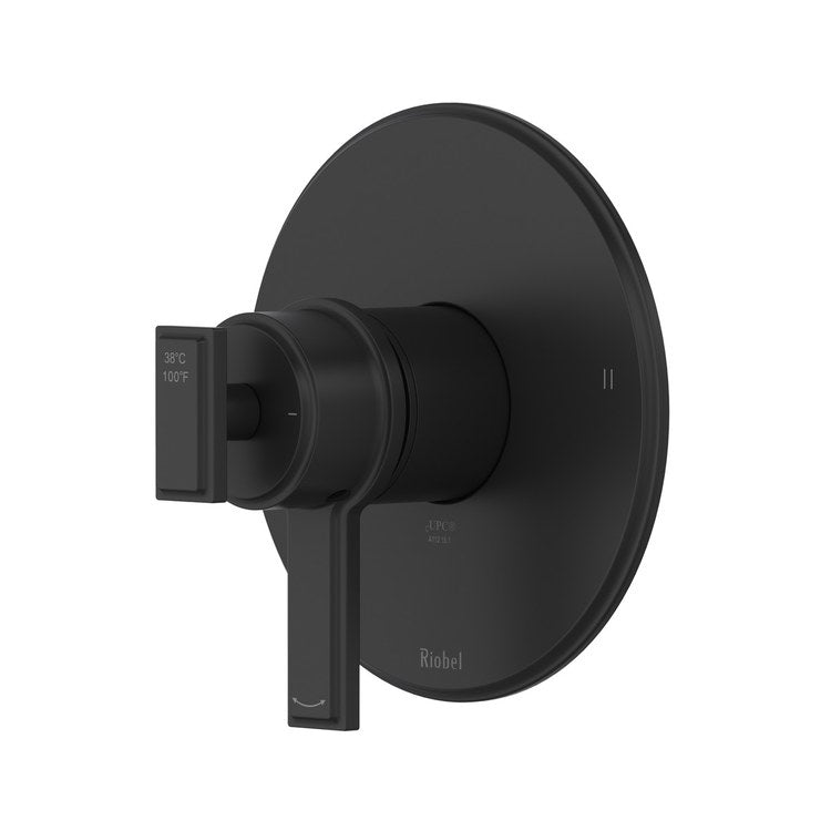 Thermostatic and Pressure Balance Valve Trim Manifesto 2 Functions 2 Lever Black CEC 1/2 Inch ADA - Image 1