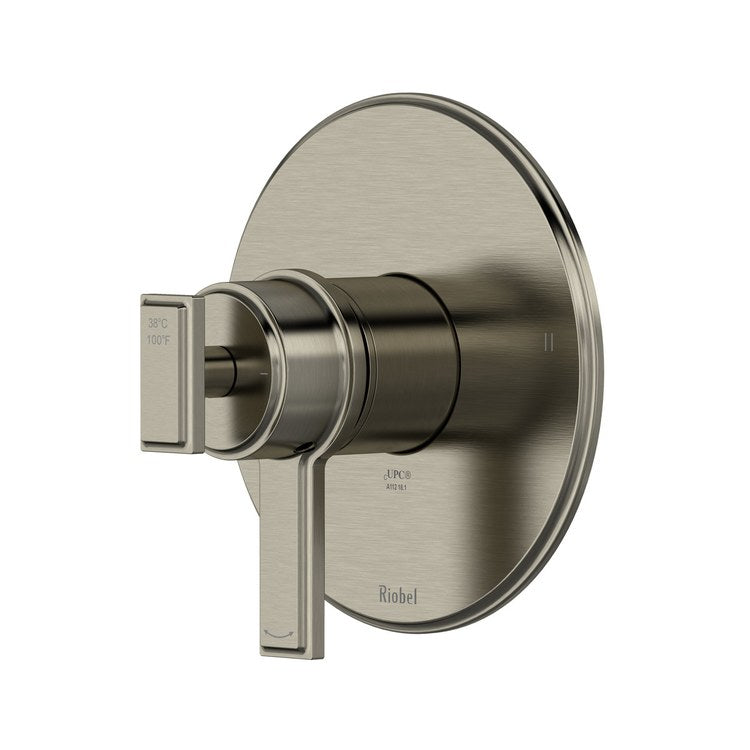 Thermostatic and Pressure Balance Valve Trim Manifesto 2 Functions 2 Lever Brushed Nickel CEC 1/2 Inch ADA - Image 1