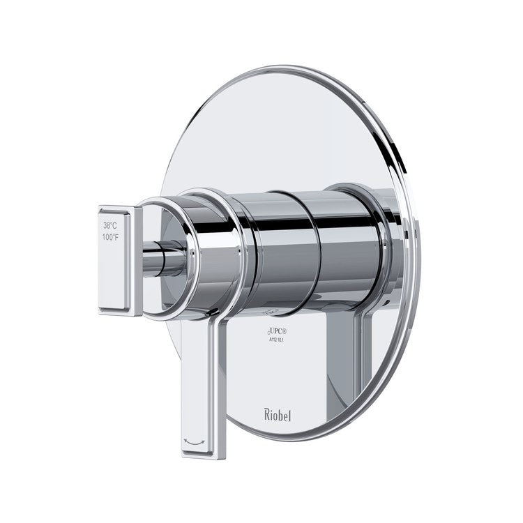 Thermostatic and Pressure Balance Valve Trim Manifesto 2 Functions 2 Lever Chrome CEC 1/2 Inch ADA - Image 1