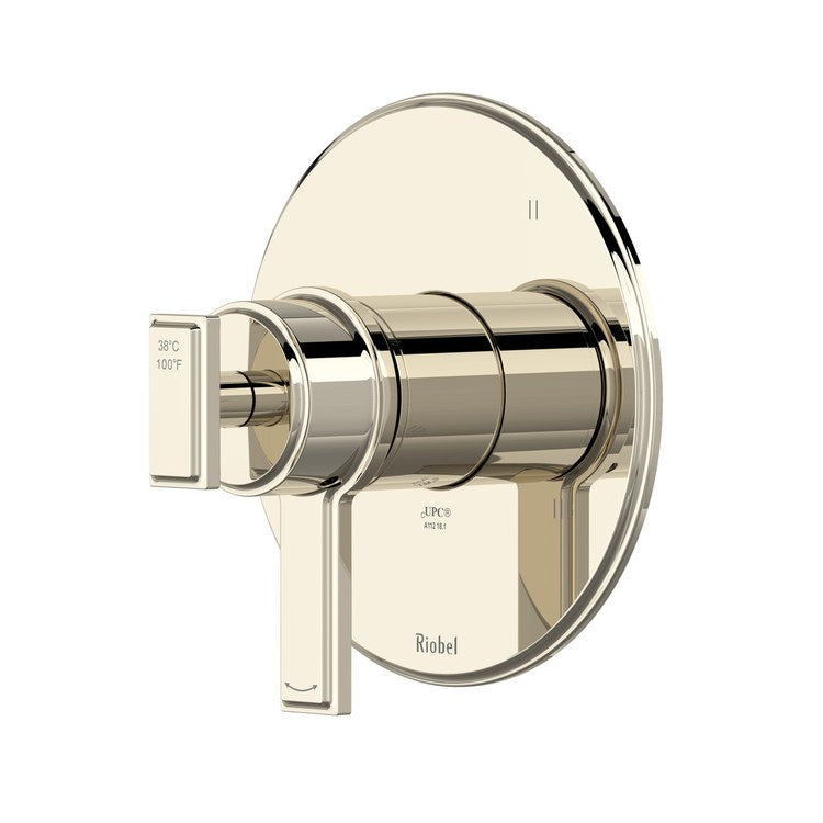 Thermostatic and Pressure Balance Valve Trim Manifesto 5 Functions 2 Lever Polished Nickel 1/2 Inch ADA - Image 1