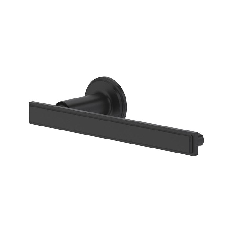 Toilet Paper Holder Manifesto Black Zinc 3-1/8 Inch Wall - Image 1