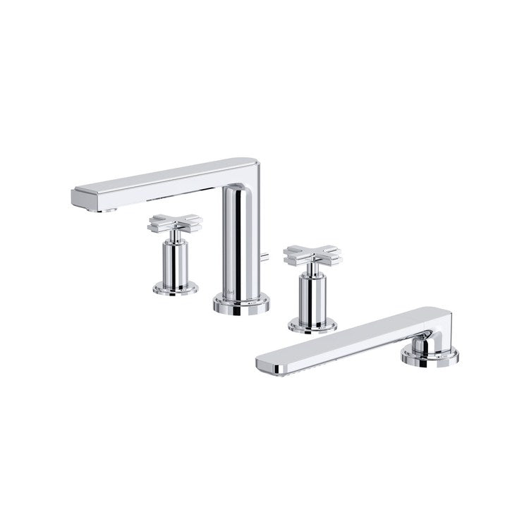 Tub Filler Manifesto 8 to 16 Inch Spread 2 Cross Chrome Deck 11 Gallons per Minute - Image 1