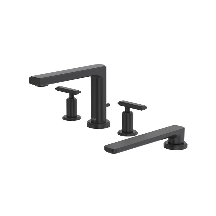 Tub Filler Manifesto 8 to 16 Inch Spread 2 Cross ADA Black Deck 11 Gallons per Minute - Image 1