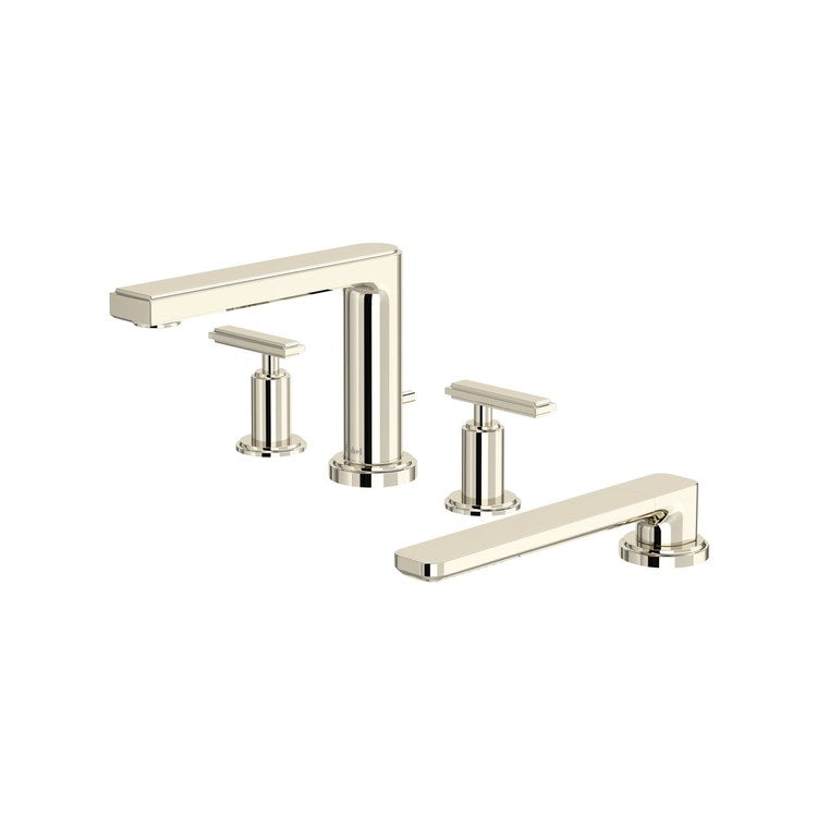 Tub Filler Manifesto 8 to 16 Inch Spread 2 Cross ADA Polished Nickel Deck 11 Gallons per Minute - Image 1