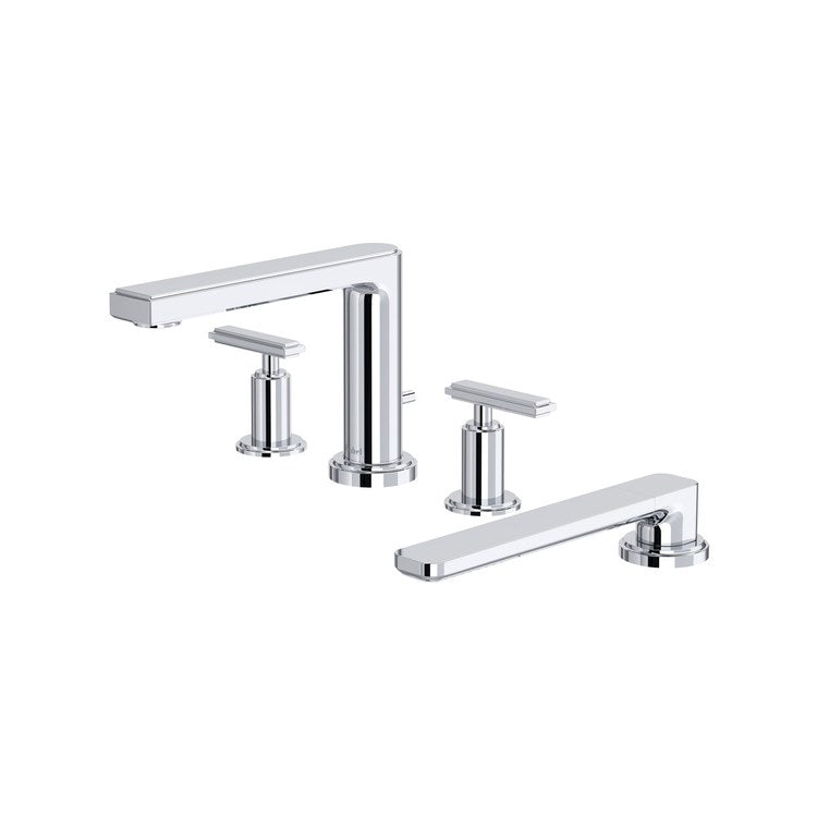 Tub Filler Manifesto 8 to 16 Inch Spread 2 Cross ADA Chrome Deck 11 Gallons per Minute - Image 1