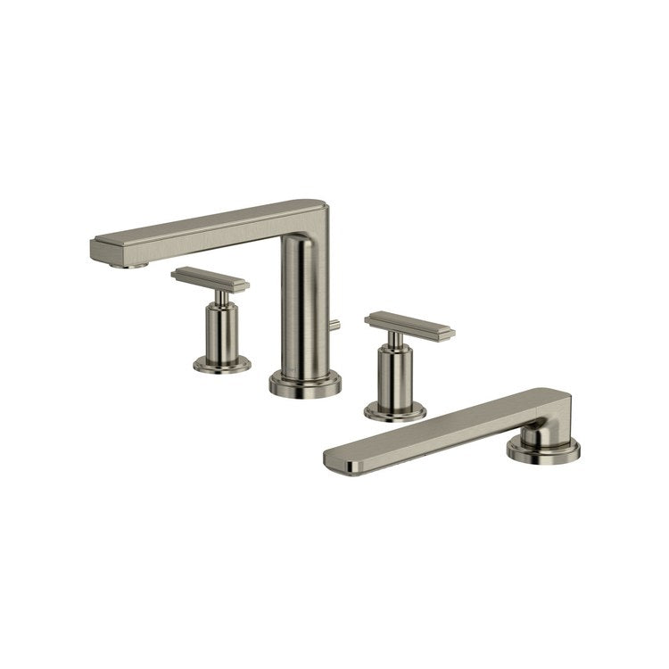 Tub Filler Manifesto 8 to 16 Inch Spread 2 Cross ADA Brushed Nickel Deck 11 Gallons per Minute - Image 1