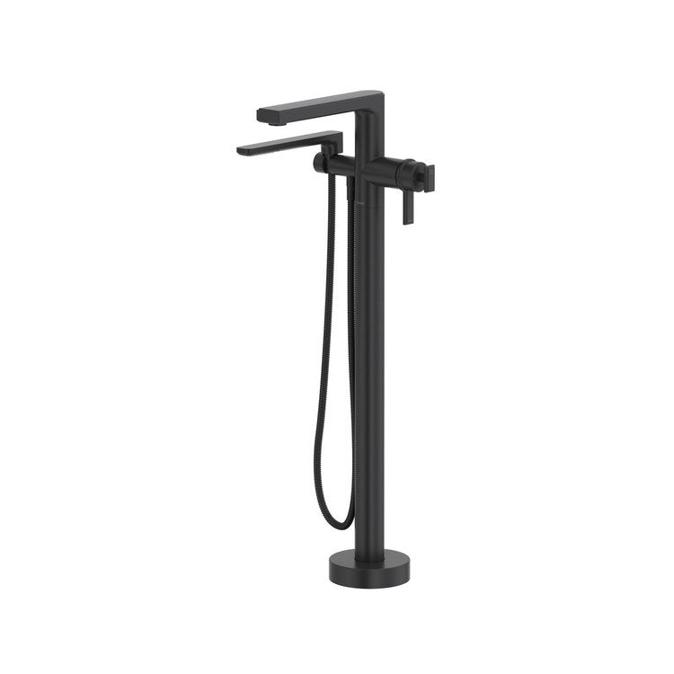 Tub Filler Trim Manifesto Thermostatic 2 Lever Black ADA Floor 6.0 Gallons per Minute - Image 1