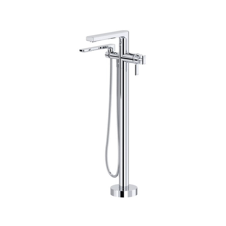 Tub Filler Trim Manifesto Thermostatic 2 Lever Chrome ADA Floor 6.0 Gallons per Minute - Image 1