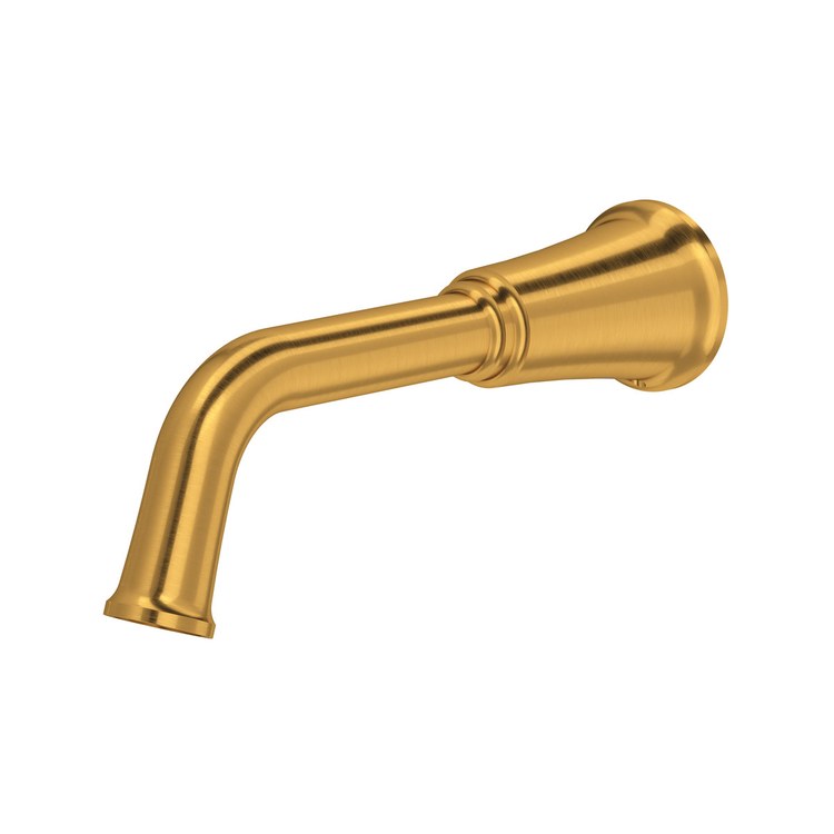 Tub Spout Momenti Less Diverter Brushed Gold Metal Slip Fit - Image 1