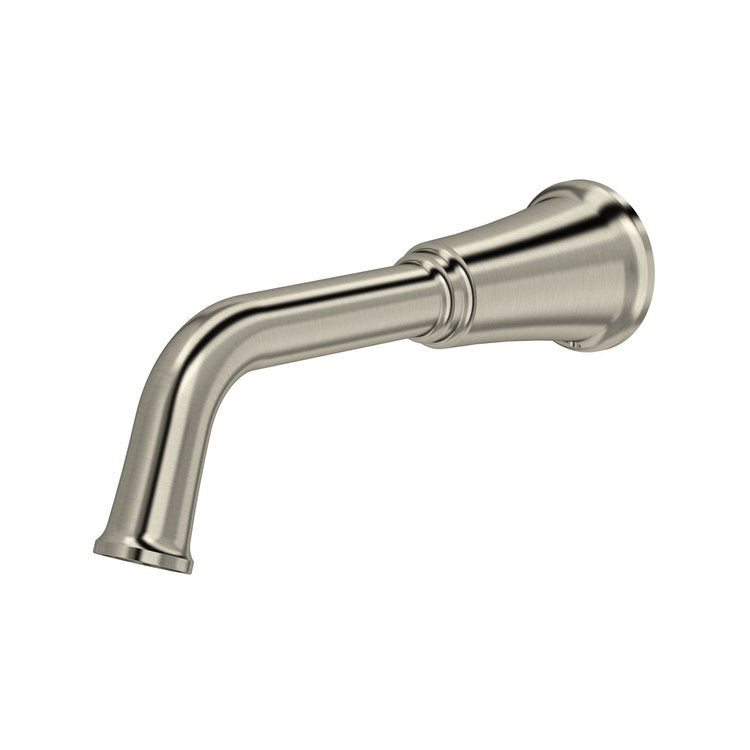 Tub Spout Momenti Less Diverter Brushed Nickel Metal Slip Fit - Image 1