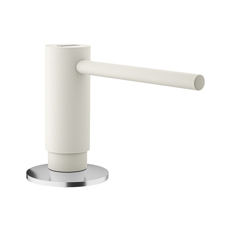 Soap Dispenser Active Polar White Deck Mount Plastic Brass Top Fill 10 Ounce