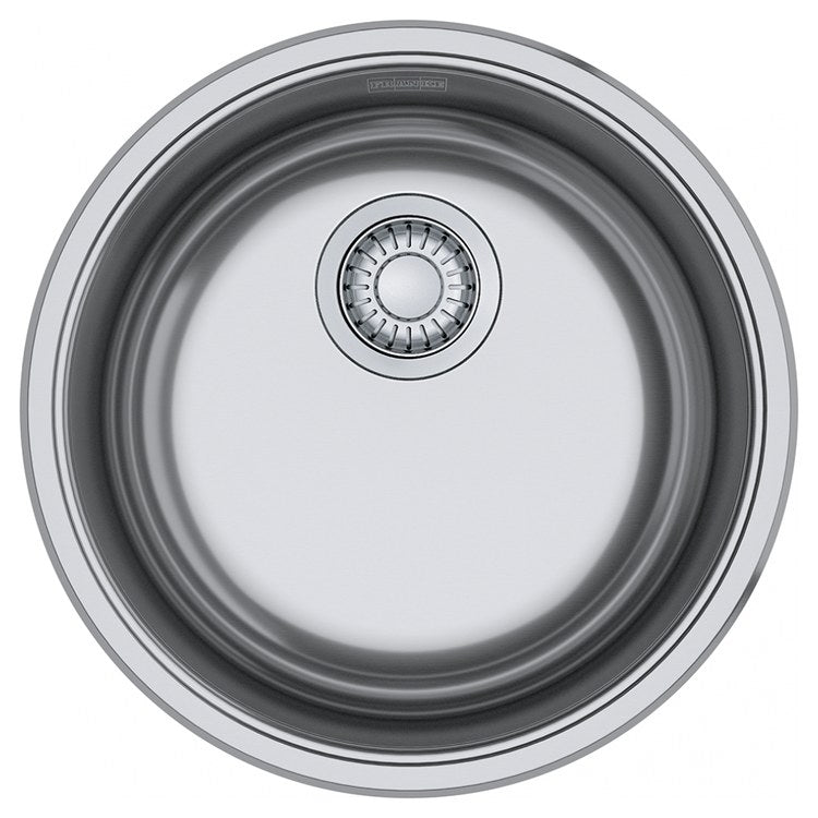 Bar Sink Rotondo 17-1/8 Inch 1 Bowls Steel Topmount/Undermount