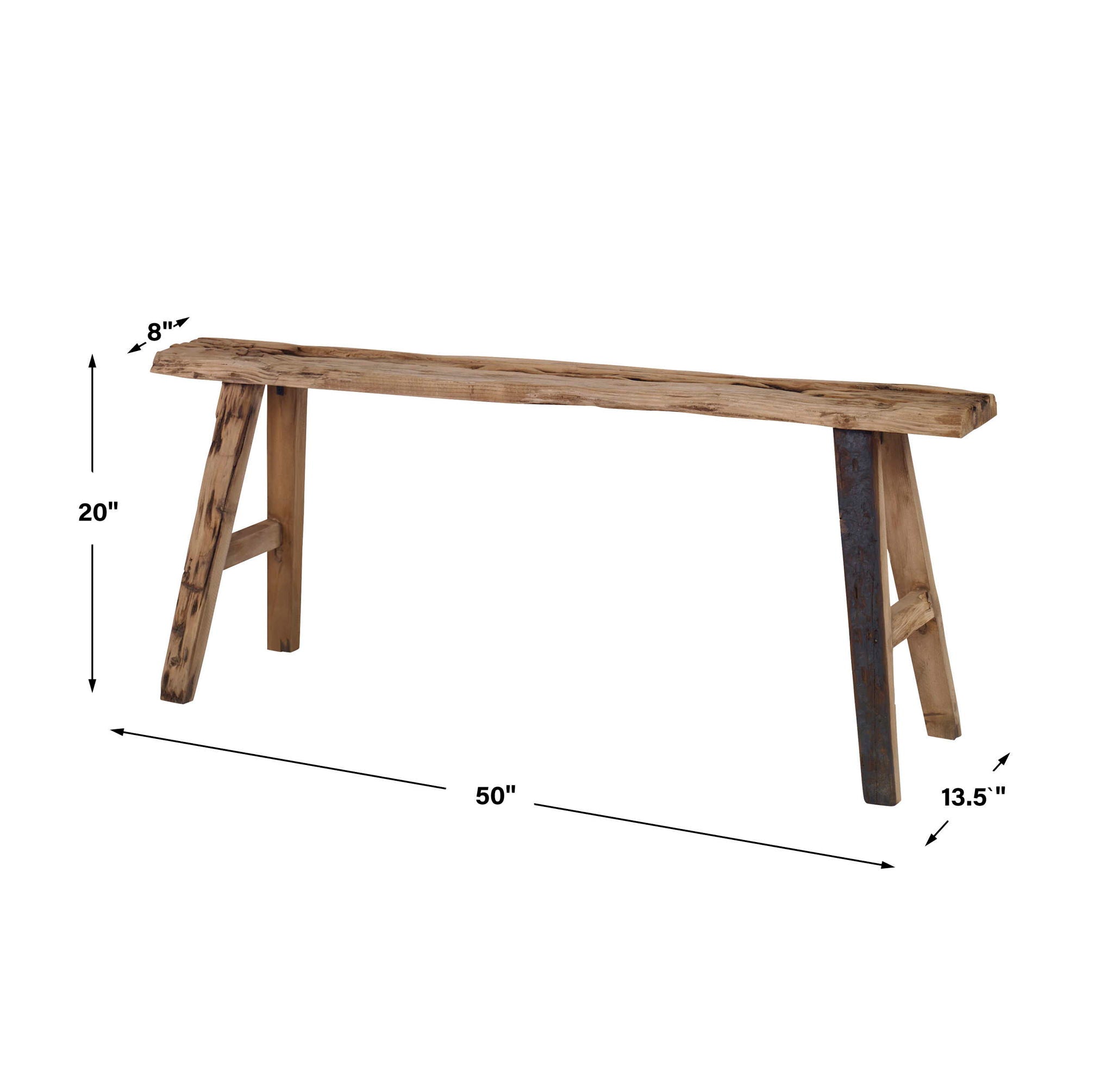 Paddock - Rustic Bench - Dark Brown - Image 2
