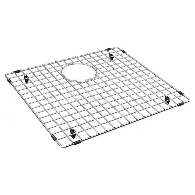 Sink Grid 19-1/2 x 15-1/2 Inch Steel Stainless Steel Rear Center Drain for Cube CUX1120 Sinks