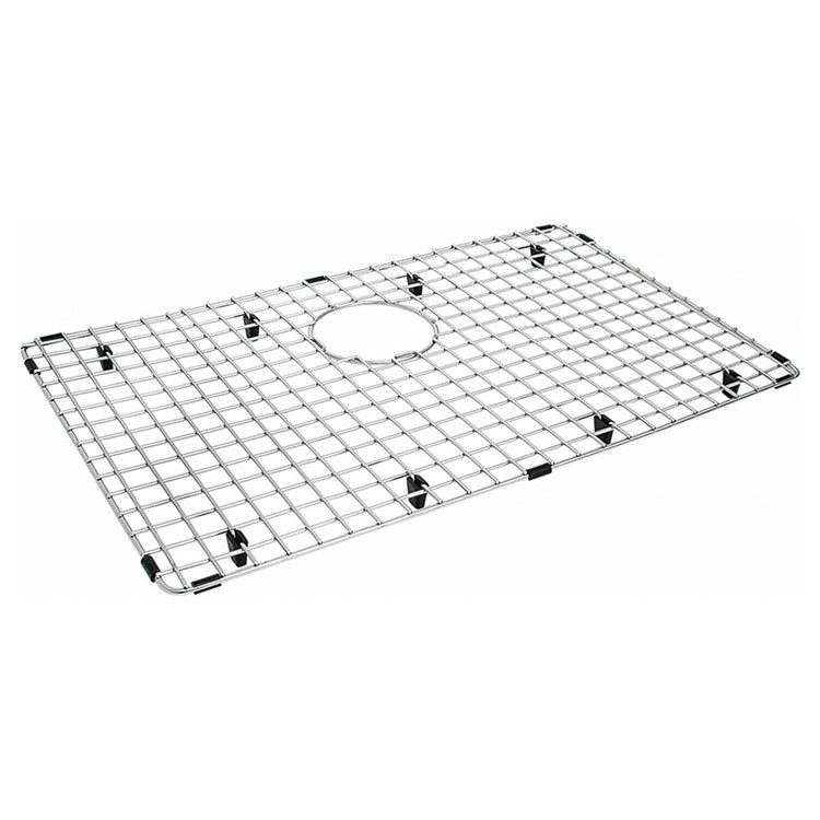 Sink Grid 24-1/5 x 15-2/5 Inch Steel Stainless Steel Rear Center Drain for Cube CUX11025 Sinks