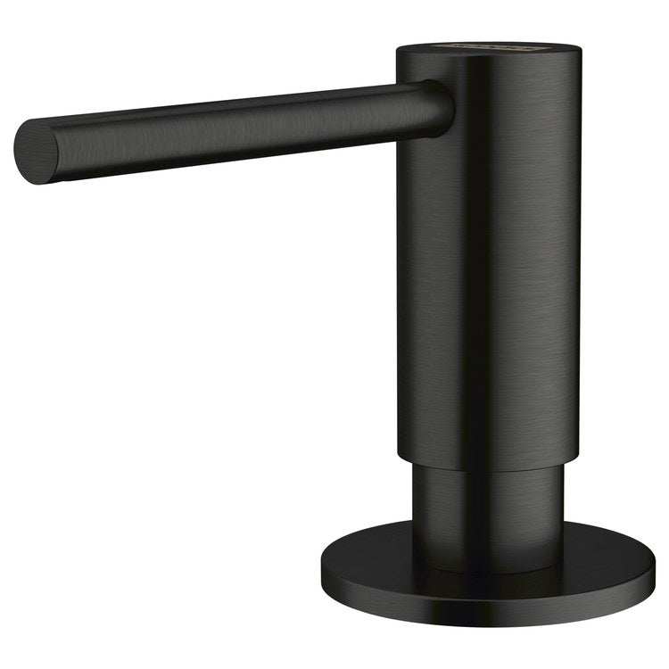Soap Dispenser Atlas Industrial Black Deck Plastic 316 Stainless Steel 11.5 Ounce
