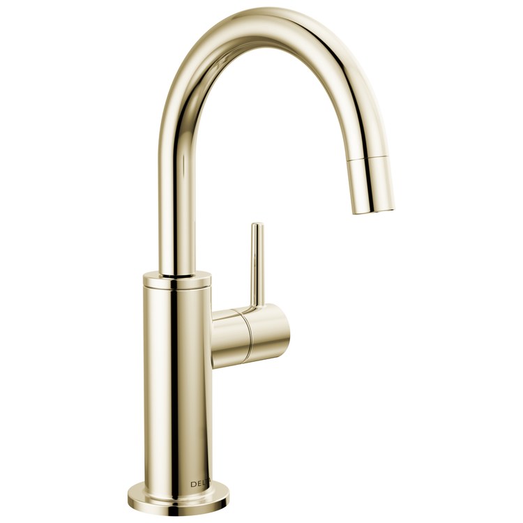 Beverage Faucet Contemporary Cold Water Only with Air Gap 1 Lever ADA Polished Nickel 360 DEG Swivel 1 Hole 1.5 Gallons per Minute - Image 1