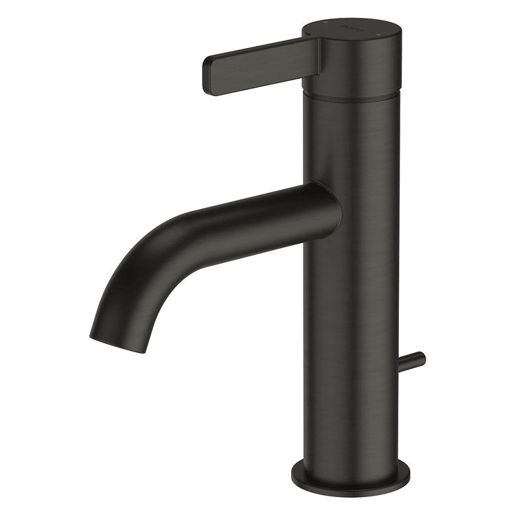 Lavatory Faucet GF 1 Lever ADA WaterSense/CALGreen/cUPC Matte Black 1.2 Gallons per Minute Deck Metal Pop-Up 1 Hole Comfort Glide - Image 1