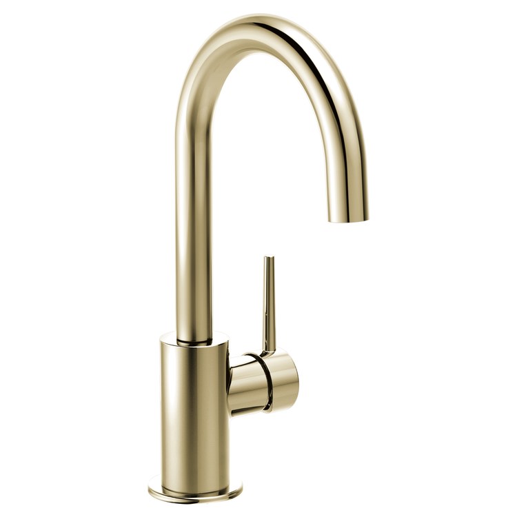 Bar Faucet Trinsic 1 Lever ADA CALGreen Brilliance Polished Nickel Gooseneck Swivel 1.5 Gallons per Minute - Image 1