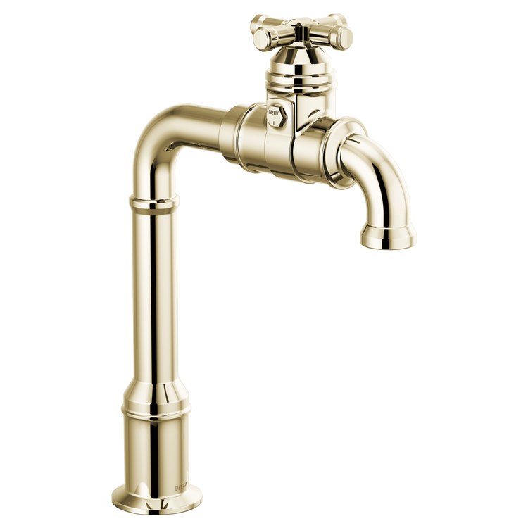 Bar Faucet Pivotal 1 Cross ADA Brilliance Polished Nickel Pull Down High Arc 1.5 Gallons per Minute - Image 1
