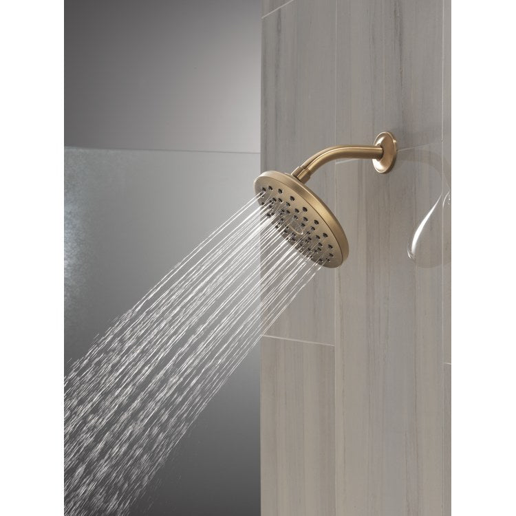 Showerhead PivotPro Universal Showering Components 1 Functions Raincan Lumicoat Champagne Bronze 7 Inch 1.75 Gallons per Minute 360 Degree Pivot Round Ball Connector - Image 2