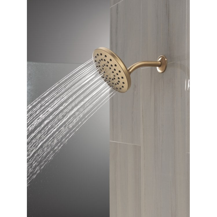 Showerhead PivotPro Universal Showering Components 1 Functions Raincan Lumicoat Champagne Bronze 7 Inch 1.75 Gallons per Minute 360 Degree Pivot Round Ball Connector - Image 3
