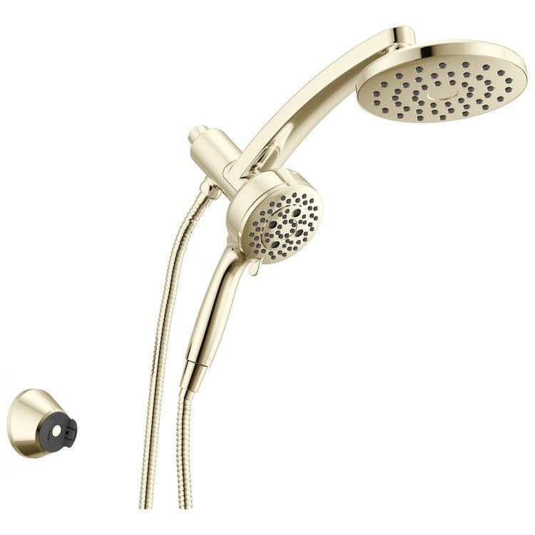 Handshower/Showerhead Combination Pivot Pro 3-In-1 Raincan Lumicoat Polished Nickel WaterSense 7 Function 7 Inch Round 1.75 Gallons per Minute
