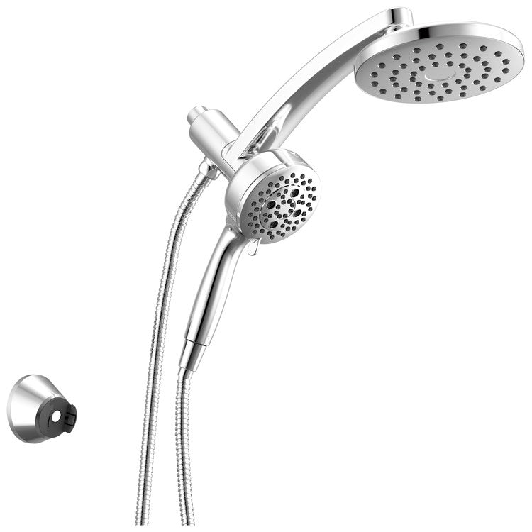 Handshower/Showerhead Combination Pivot Pro 3-In-1 Raincan Lumicoat Chrome WaterSense 7 Function 7 Inch Round 1.75 Gallons per Minute