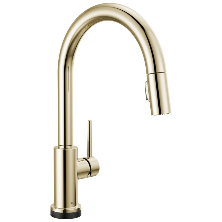 Kitchen Faucet Trinsic Touchless 1 Lever ADA CEC Brilliance Polished Nickel Pull Down 2 Function Gooseneck 360 DEG Swivel 1 Hole Deck Touch2O/MagnaTite 1.8 Gallons per Minute