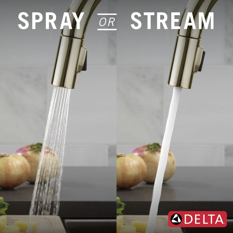 Kitchen Faucet Trinsic Touchless 1 Lever ADA Brilliance Polished Nickel Pull Down 2 Function High Arc 360 DEG Swivel 1/3 Hole Touch2O/MagnaTite/VoiceIQ 1.8 Gallons per Minute - Image 3