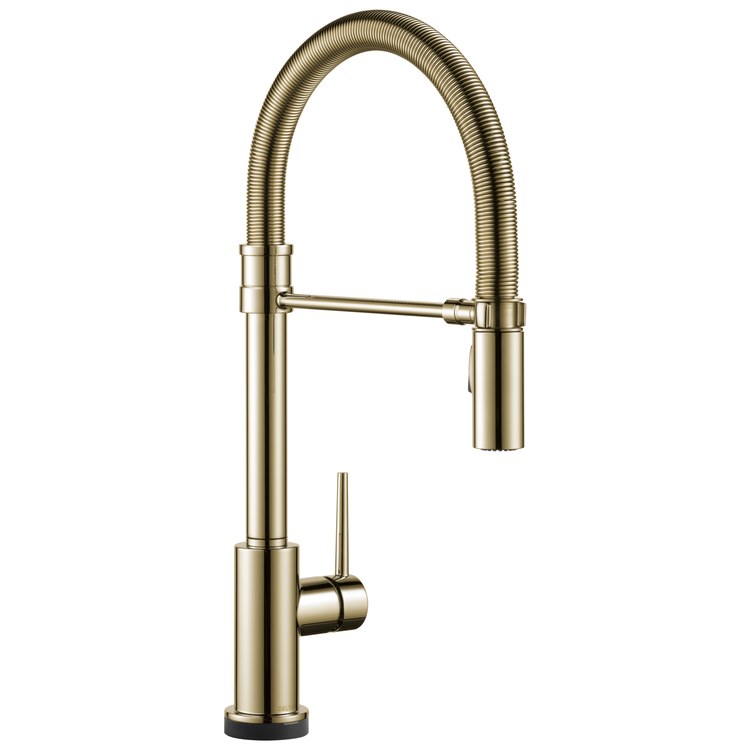 Kitchen Faucet Trinsic Touchless 1 Lever ADA Brilliance Polished Nickel Pull Down 2 Function Gooseneck 360 DEG Swivel 1 Hole Deck Touch2O/Diamond Seal 1.8 Gallons per Minute