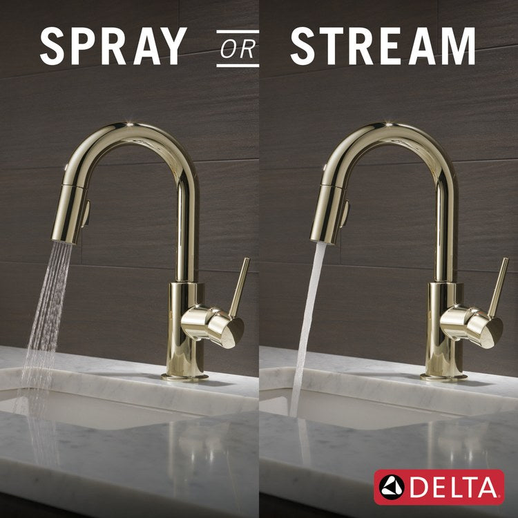 Bar Faucet Trinsic 1 Lever ADA Brilliance Polished Nickel MagnaTite Pull Down 2 Function High Arc 360 DEG Swivel 1.8 Gallons per Minute - Image 3