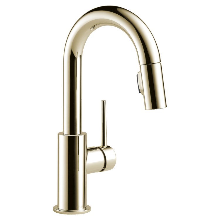 Bar Faucet Trinsic 1 Lever ADA Brilliance Polished Nickel MagnaTite Pull Down 2 Function High Arc 360 DEG Swivel 1.8 Gallons per Minute - Image 1