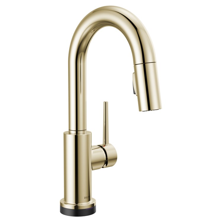 Bar Faucet Trinsic Touchless 1 Lever ADA Polished Nickel Touch2O Pull Down 2 Function Gooseneck 360 DEG Swivel 1.8 Gallons per Minute - Image 1