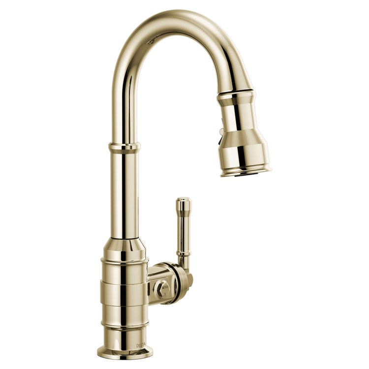 Bar Faucet Broderick 1 Lever ADA Brilliance Polished Nickel Diamond Seal Technology/MagnaTite Pull Down 1.8 Gallons per Minute
