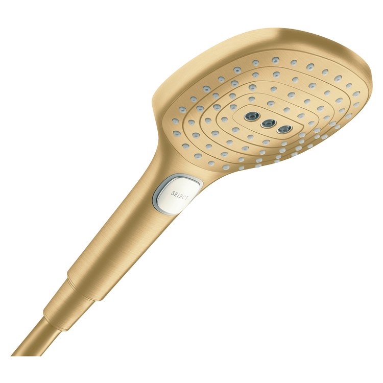 Handshower Raindance Select E 120 with Select Button Brushed Gold Optic 3 Functions WaterSense/cUPC 1.75 Gallons per Minute EcoRight 4-3/4 Inch