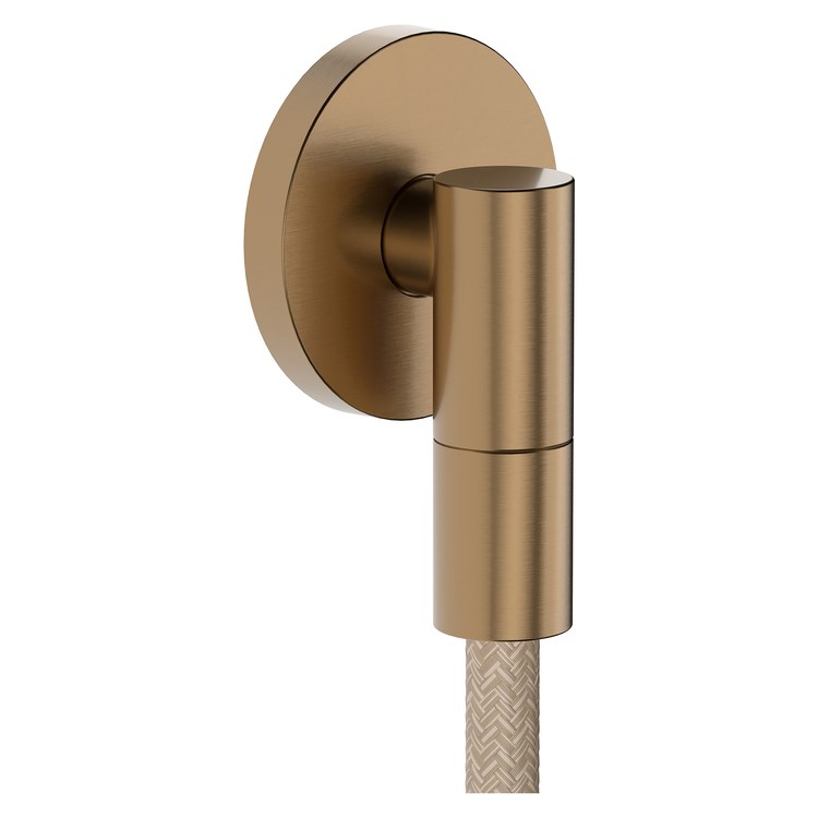 Wall Outlet S with Flange and Check Valves Brushed Bronze cUPC - Image 1