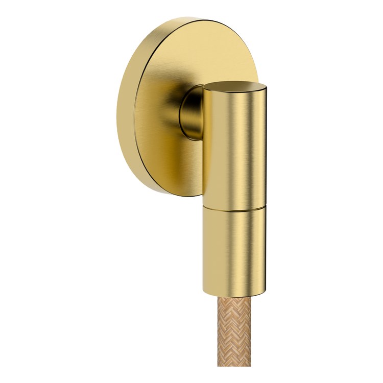 Wall Outlet S with Flange and Check Valves Brushed Gold Optic cUPC