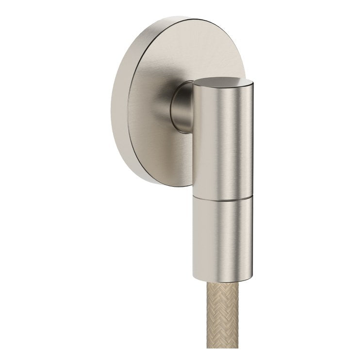 Wall Outlet S with Flange and Check Valves Brushed Nickel cUPC