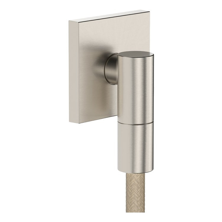 Wall Outlet with Flange and Check Valves Brushed Nickel cUPC - Image 1