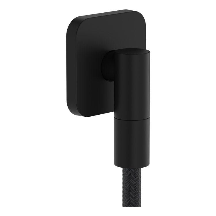 Wall Outlet Q SoftCube with Flange and Check Valves Matte Black cUPC