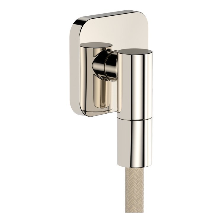 Wall Outlet Q SoftCube with Flange and Check Valves Polished Nickel cUPC