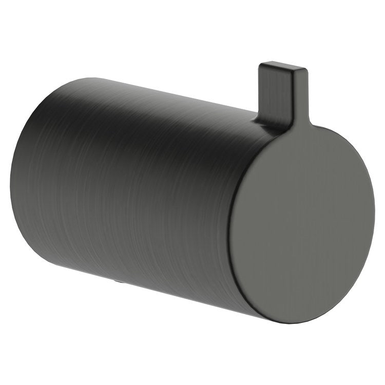 Robe Hook AddStoris S Brushed Black Chrome 1-1/5 Inch Wall Metal - Image 1