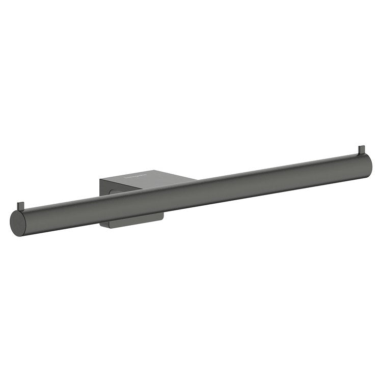 Toilet Paper Holder AddStoris S Brushed Black Chrome Metal 11-4/5 Inch 1-1/2 Inch Wall Mount - Image 1