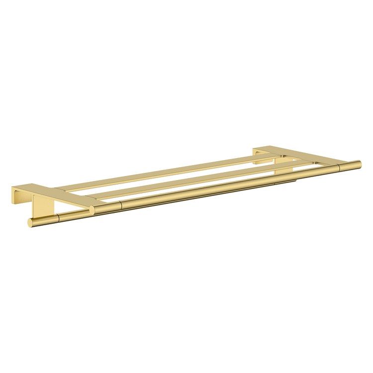 Towel Rack AddStoris S Brushed Gold Optic 26 Inch Metal 10-3/10 Inch Wall Mount - Image 1