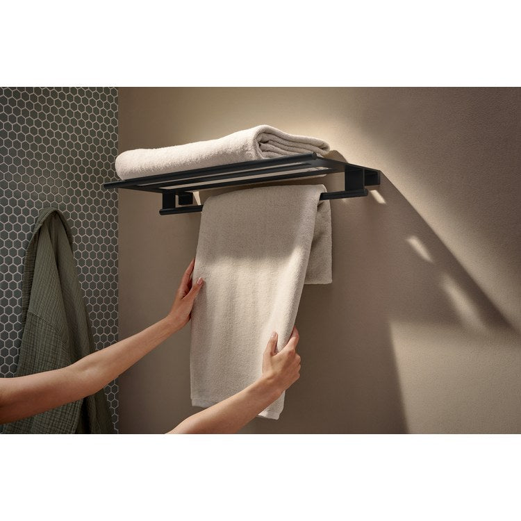 Towel Rack AddStoris S Matte Black 26 Inch Metal 10-3/10 Inch Wall Mount - Image 2