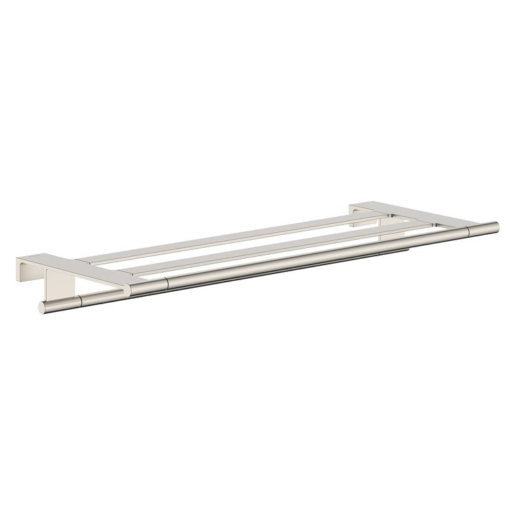 Towel Rack AddStoris S Polished Nickel 26 Inch Metal 10-3/10 Inch Wall Mount - Image 1